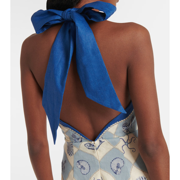 Alemais Pia printed linen minidress US 2 - Picture 5 of 10